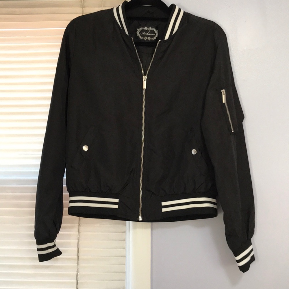 Black bomber jacket